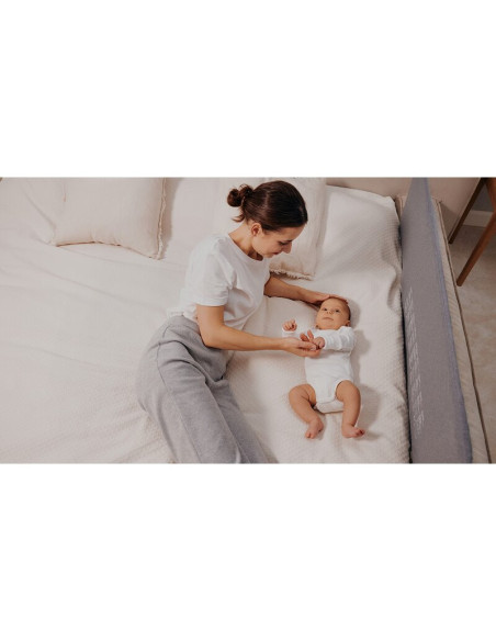 BN-LO-LORA_XL_BEIGE_SAND,Bariera de protectie pentru pat, Lionelo, Lora XL, Pliabila, Sistem de blocare StandSafe, Geanta de tra