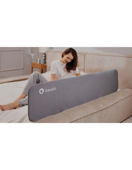 BN-LO-LORA_XL_BEIGE_SAND,Bariera de protectie pentru pat, Lionelo, Lora XL, Pliabila, Sistem de blocare StandSafe, Geanta de tra