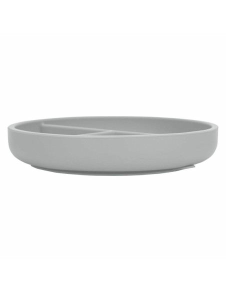 BN-80845,Farfurie compartimentata, FreeON, Rotunda, Cu ventuza si 3 compartimente, Silicon, Fara BPA, Diametru 18 cm, Inaltime 4