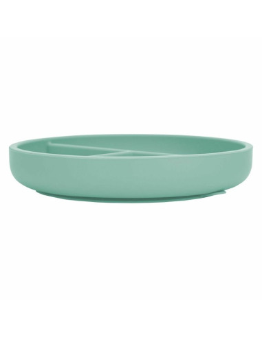 BN-49515,Farfurie compartimentata, FreeON, Rotunda, Cu ventuza si 3 compartimente, Silicon, Fara BPA, Diametru 18 cm, Inaltime 4