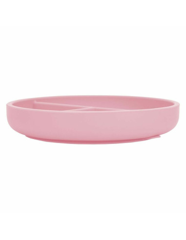 BN-80838,Farfurie compartimentata, FreeON, Rotunda, Cu ventuza si 3 compartimente, Silicon, Fara BPA, Diametru 18 cm, Inaltime 4
