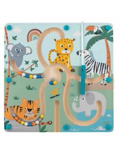 BN-81699,Labirint magnetic, Free2Play, Cu bile, Din lemn, Dezvolta abilitatile motorii, Stimuleaza concentrarea si rabdarea, 22,