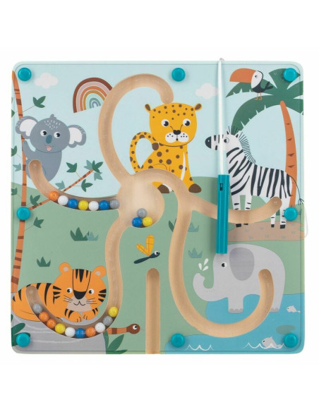 BN-81699,Labirint magnetic, Free2Play, Cu bile, Din lemn, Dezvolta abilitatile motorii, Stimuleaza concentrarea si rabdarea, 22,