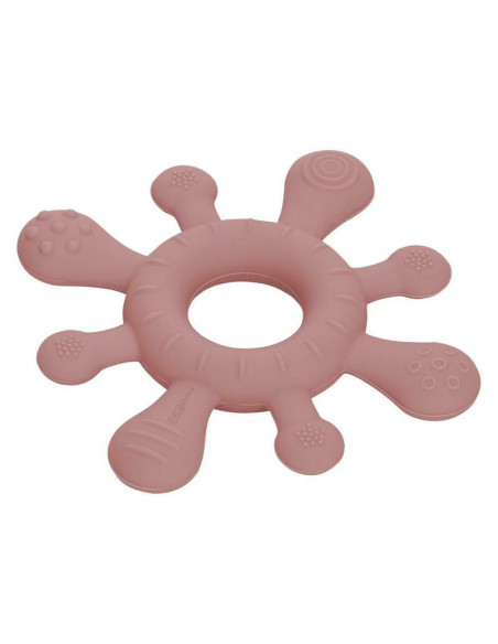 BN-49447,Inel de dentitie, FreeON, Pentru masajul gingiilor, Cu diverse texturi, Din silicon, Fara BPA, 3 luni+, Pink