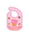 BN-BOC0565,Baveta impermeabila, Bocioland, Muffin, Cu buzunar detasabil, Dimensiune 21x21 cm, Roz