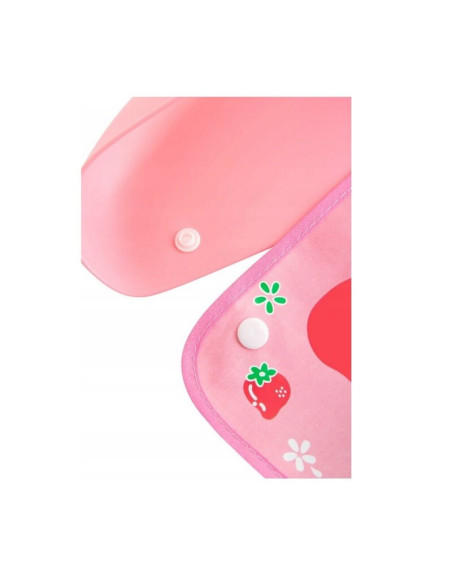 BN-BOC0565,Baveta impermeabila, Bocioland, Muffin, Cu buzunar detasabil, Dimensiune 21x21 cm, Roz
