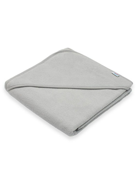 BN-56242,Set prosop cu gluga si manusa baie, New Baby, Dimensiune 80 x 80 cm, Basic, Gray