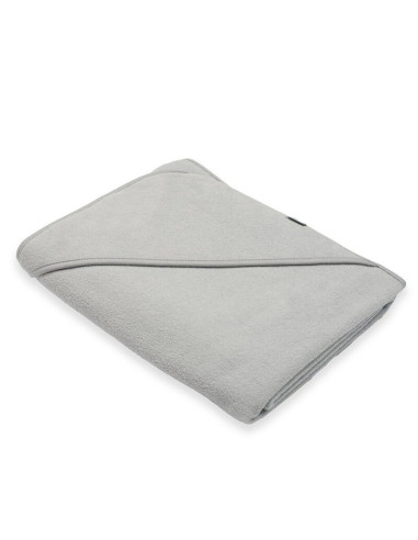 BN-56248,Set prosop cu gluga si manusa baie, New Baby, Dimensiune mare 100 x 100 cm, Basic, Gray