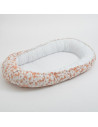 BN-51616,Baby Nest, New Baby, Multifunctional, Cu siret pentru ajustare, Din 100% bumbac, 88x50 cm, 0-3 luni, Natura Fiori