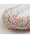 BN-51616,Baby Nest, New Baby, Multifunctional, Cu siret pentru ajustare, Din 100% bumbac, 88x50 cm, 0-3 luni, Natura Fiori