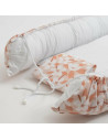 BN-51616,Baby Nest, New Baby, Multifunctional, Cu siret pentru ajustare, Din 100% bumbac, 88x50 cm, 0-3 luni, Natura Fiori