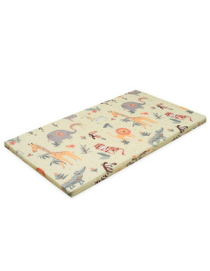 BN-53003,Saltea patut bebe, New Baby, Zoo, Din spuma, Cu husa detasabila, 120x60x5 cm, 0 luni+, Multicolor