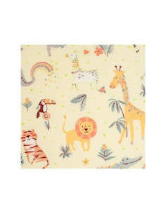 BN-53003,Saltea patut bebe, New Baby, Zoo, Din spuma, Cu husa detasabila, 120x60x5 cm, 0 luni+, Multicolor 2
