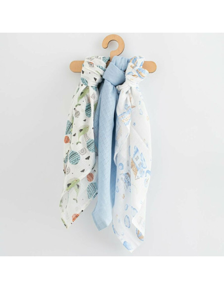 BN-56183,Set 3 scutece, New Baby, Multifunctionale, Din bumbac 100%, Material certificate Oeko Tex Standard 10070x80 cm, Multico BN-56183,Set 3 scutece, New Baby, Multifunctionale, Din bumbac 100%, Material certificate Oeko Tex Standard 10070x80 cm, Multico