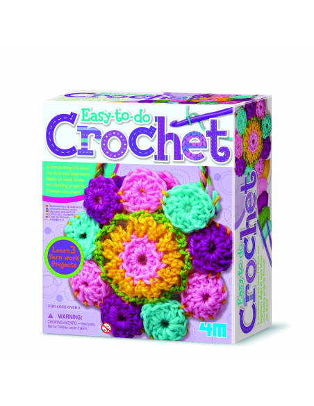 4M-02737,Kit de crosetat pentru copii, usor de facut