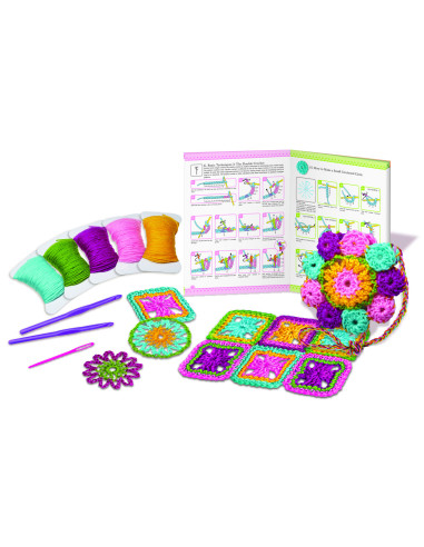 4M-02737,Kit de crosetat pentru copii, usor de facut
