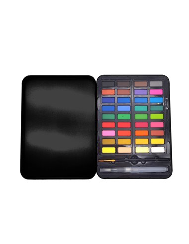 Acuarele in cutie metaliza DACO AR136, 36 culori