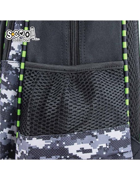 Ghiozdan scoala ergonomic 3D S-COOL SC2655, Motiv offroad