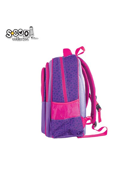 Ghiozdan scoala ergonomic 3D S-COOL SC2650, Motiv heart