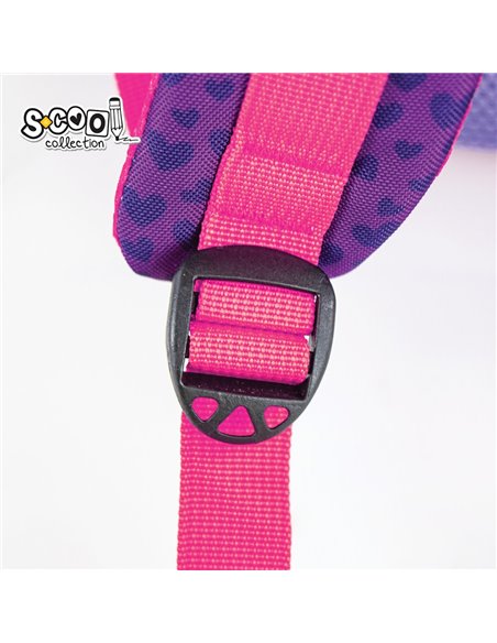 Ghiozdan scoala ergonomic 3D S-COOL SC2650, Motiv heart