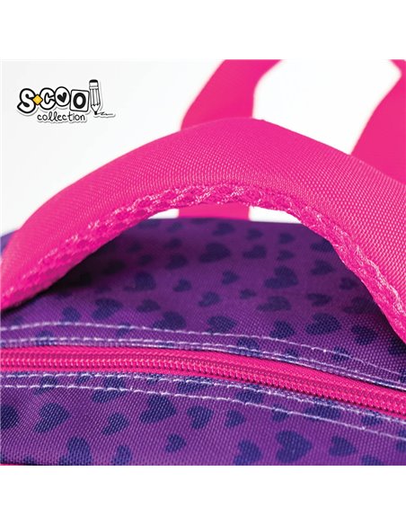 Ghiozdan scoala ergonomic 3D S-COOL SC2650, Motiv heart