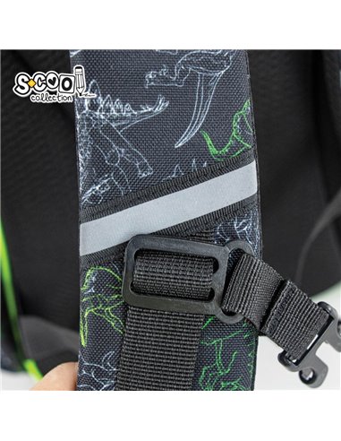Ghiozdan scoala ergonomic 3D S-COOL SC2652, Motiv dinosaurs