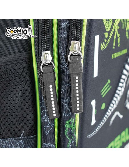 Ghiozdan scoala ergonomic 3D S-COOL SC2652, Motiv dinosaurs