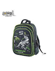 Ghiozdan scoala ergonomic 3D S-COOL SC2652, Motiv dinosaurs 2