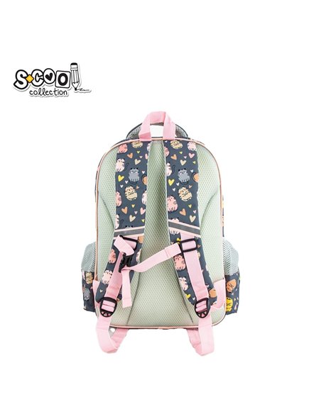 Ghiozdan scoala ergonomic 3D S-COOL SC2651, Motiv purrfect