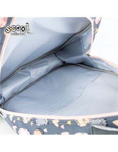Ghiozdan scoala ergonomic 3D S-COOL SC2651, Motiv purrfect