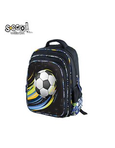 Ghiozdan scoala 3D S-COOL SC2654, Motiv football 2