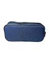 Penar etui dreptunghiular cu 2 fermoare, Bleu
