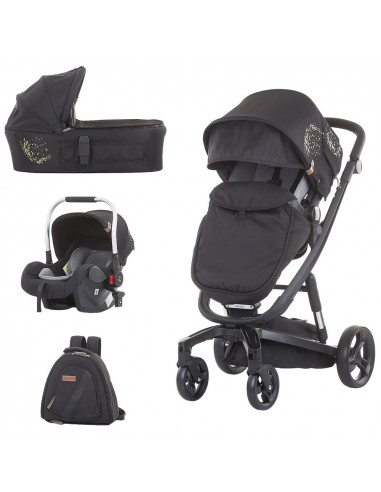 Carucior Chipolino Electra 3 in 1 gold cu cadru