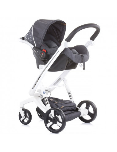 Carucior Chipolino Electra 3 in 1 silver cu cadru
