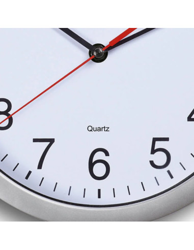 MA-90526-95,Ceas de perete, D-25 cm, cifre arabe, cadran alb, MAUL Run - rama plastic argintie