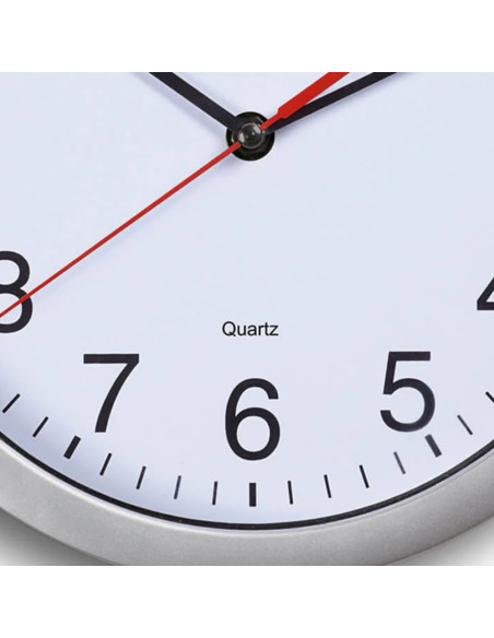 MA-90526-95,Ceas de perete, D-25 cm, cifre arabe, cadran alb, MAUL Run - rama plastic argintie