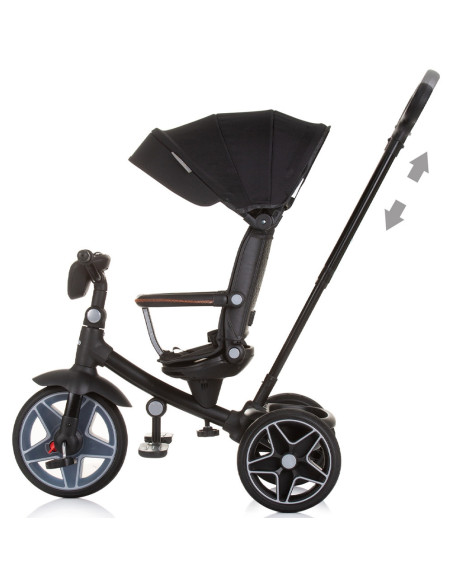 TRKDR02401OB,Tricicleta cu copertina si sezut reversibil Chipolino Derby obsidian