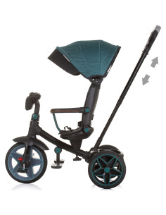 TRKDR02403TL,Tricicleta cu copertina si sezut reversibil Chipolino Derby teal 2