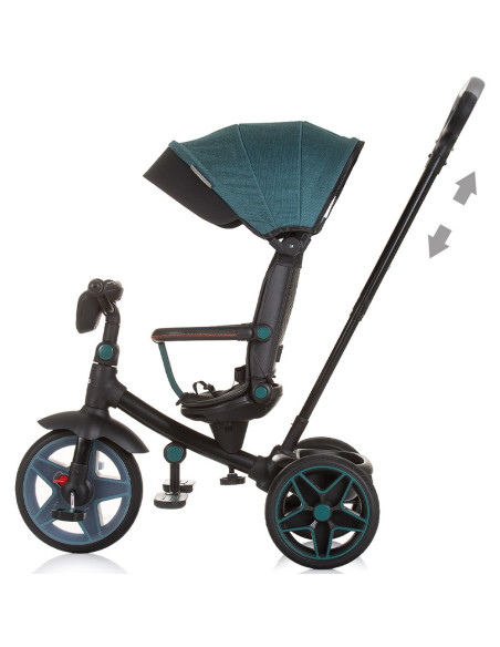 TRKDR02403TL,Tricicleta cu copertina si sezut reversibil Chipolino Derby teal