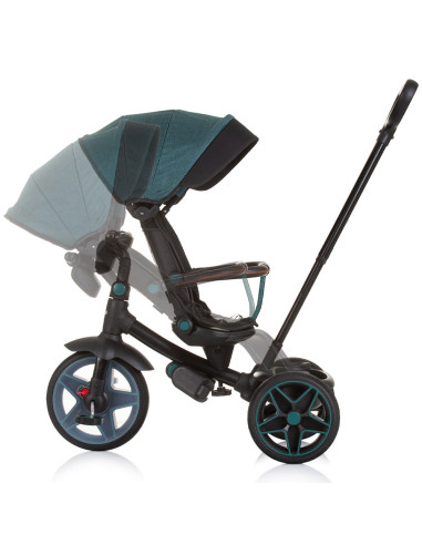 TRKDR02403TL,Tricicleta cu copertina si sezut reversibil Chipolino Derby teal