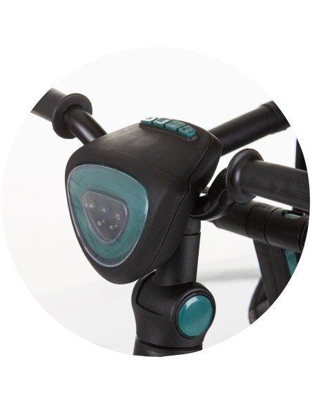 TRKDR02403TL,Tricicleta cu copertina si sezut reversibil Chipolino Derby teal