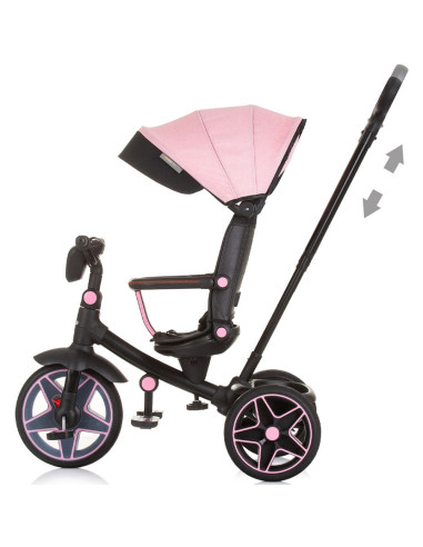 TRKDR02404FL,Tricicleta cu copertina si sezut reversibil Chipolino Derby flamingo