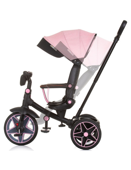 TRKDR02404FL,Tricicleta cu copertina si sezut reversibil Chipolino Derby flamingo