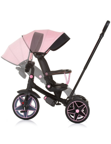 TRKDR02404FL,Tricicleta cu copertina si sezut reversibil Chipolino Derby flamingo