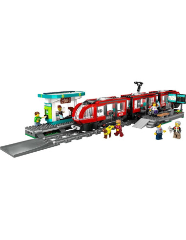 LEGO-60423,Lego City Trains Statie Si Tramvai In Centrul Orasului 60423