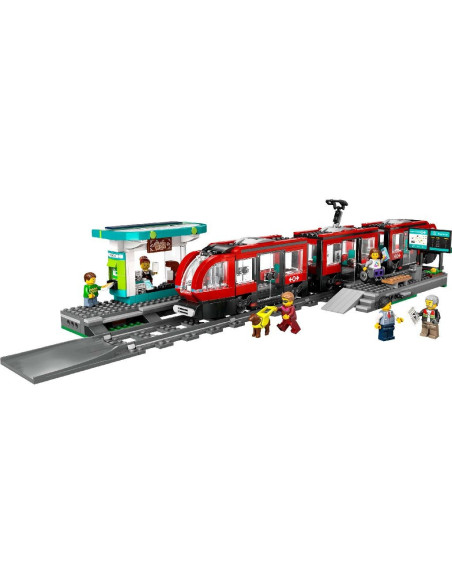 LEGO-60423,Lego City Trains Statie Si Tramvai In Centrul Orasului 60423