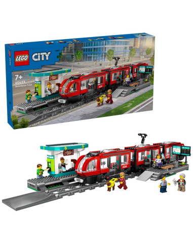 LEGO-60423,Lego City Trains Statie Si Tramvai In Centrul Orasului 60423