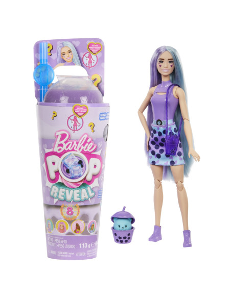 MTHTJ19,Barbie Pop Reveal Bubble Tea Papusa Barbie Taro Milk MTHTJ19,Barbie Pop Reveal Bubble Tea Papusa Barbie Taro Milk