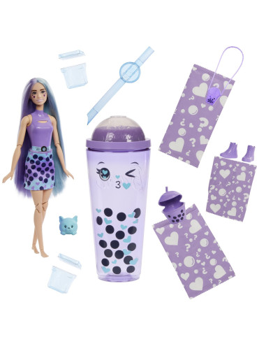 MTHTJ19,Barbie Pop Reveal Bubble Tea Papusa Barbie Taro Milk MTHTJ19,Barbie Pop Reveal Bubble Tea Papusa Barbie Taro Milk