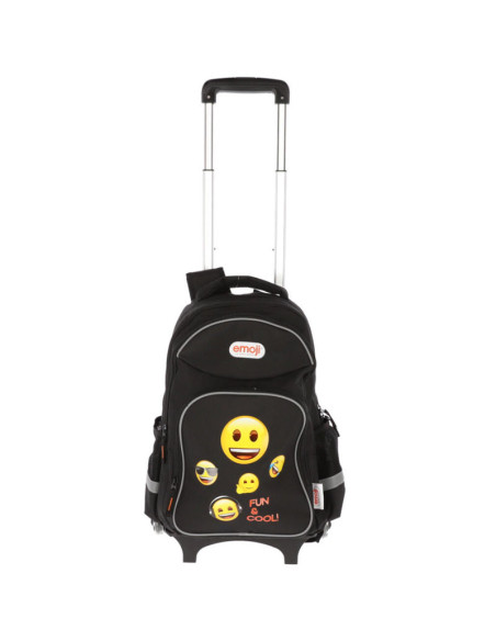 EJRS2344T1,Ghiozdan troller clasele i-iv emoji negru pigna EJRS2344T1,Ghiozdan troller clasele i-iv emoji negru pigna